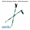 Assorted Metal Dandiya Sticks with Ghungroo, 1 Pair of Multi Color Metal Dandiya Sticks for Navratri Festival/Dandiya Raas